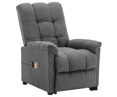 Lechnical Poltrona Alzapersona Massaggi Reclinabile Grigio Chiaro Tessuto Cc,Poltrona Alzapersona,Poltrona Alzapersona Elettrica,Poltrona Relax