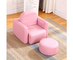 Pigro Mini di Pelle Divano di Capretto Cuoio Imbottito Poltrona per Gioco Relax V/&K Seduta Divano per Bambini Verde