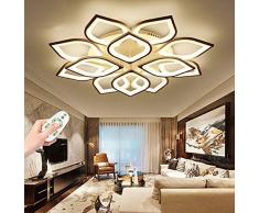 YZSJ Moderna LED Plafoniera Dimmerabile Con Telecomando Lampada Da Soffitto Metallo Acrilico Creativo Soggiorno Camera Stanza Dei Bambini Lampadario Sala Pranzo Illuminazione Da Cucina,A,110CM(110W)