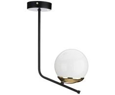 Homemania Lampada A Sospensione, Metallo, Vetro, Nero, Oro