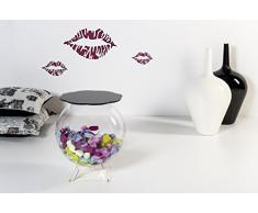 Iplex Design Bollino Tavolino/Comodino Contenitore, Plexiglass/PMMA, Nero/Trasparente