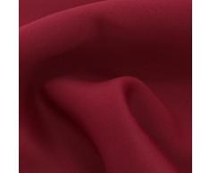 Tenda con bordo arricciato e passanti nascosti oscurante, isolante da freddo e caldo, oscurante, HXB 245 x 135 cm qualità top Typ139 bordeaux