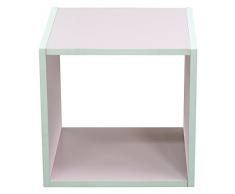 Absolute Deal Limited - Scaffale a forma di cubo colorato, Legno, Pink, 35cm x 30cm x 35cm