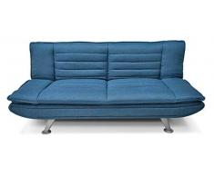 Divano letto in tessuto blue marino - Divanetto 3 posti mod. Giulia totalmente rivestito in tessuto.