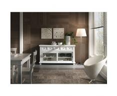 Estea Mobili - CREDENZA DISPENSA VETRINA COUNTRY DESIGN LACCATO BIANCO LEGNO MASSELLO - 351T - come foto
