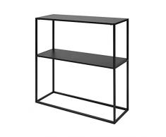 AC Design Nino, scaffale, nero, metallo larghezza 79,5 cm; altezza 80,5 cm; profondità 26 cm; confezione da 1 pezzo