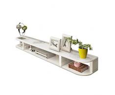 Lowboard in Living Room Media Audio/Video Console Parete TV Media Center Angolo (Color : White, Size : 100x24x15cm)