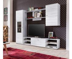 Cotta Collection Germanvox Parete attrezzata Soggiorno Arion Bianco Frassino L.225 P.36 H.185 cm