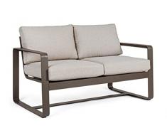 Bizzotto Divano 2 POSTI MERRIGAN da Giardino RECLINABILE Marrone ARREDO Interno Esterno