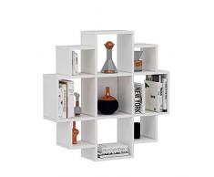 Bloom Mensola da muro – bianco – Mensola Parete – Mensola Libreria – Scaffale pensile per studio/soggiorno in un design moderno...
