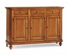 CasaPiù est 2019 Credenza bassa, arte povera, in legno massello e mdf con rifinitura in noce lucido - Mis. 150x43x98