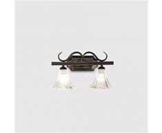 HOHE SHOP/ American Country minimalista specchio del bagno luce del bagno specchio mobile vanity lampada europea Specchio Retro ( Colore : 2 Light )