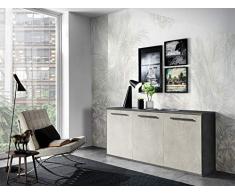 Zucca Mobili Madia Capri con 3 ante resina scura/chiara