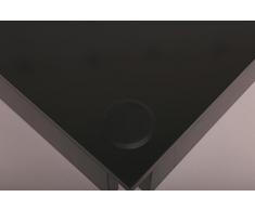Design Monitor supporto per monitor da scrivania Scaffale Supporto Nero Quadrato con cavi