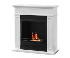 Camino a bioetanolo biocamino da terra JEFFERSON Bianco L 89,5 x H90,5 x P28