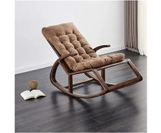 LSHAOBO Nuova Sedia a Dondolo Cinese in Legno di Noce Balcone da Giardino per Il Tempo Libero Sedia a Sdraio pigra Poltrona per Anziani 135X65x85cm(Color:C)