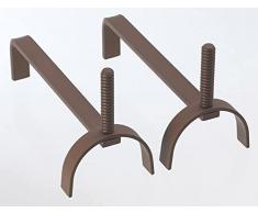 Coppia di Alari per camini e Stufe in Ferro Belfer 3006/R Ruggine