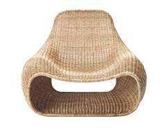 WAYWOC Rilassati con Stile con Le sedie in Rattan Creative: opzioni Versatili per Interni ed Esterni, tra Cui la Poltrona Lounge per divani in Rattan Nordico Semplice(Color:Wood)