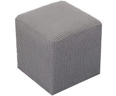 uyeoco Copri Pouf Quadrato Elasticizzato Rettangolare Copertura DellOttomano Morbido Elastico Fodera per Pouf Lavabile Copri Poggiapiedi per Soggiorno (Color : M, Size : 40x40cm)