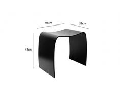 ZHDC® Nord Europa Sgabello basso in legno massello Sedia da pranzo che cambia scarpe Sgabello Semplice e moderno soggiorno Creativo Tempo libero Divano pigro Sgabello poggiapiedi 40 × 31 × 43 cm Sgabello pigro ( Colore : Bianca )