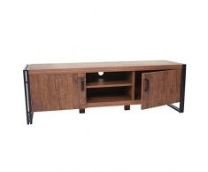 Mobile da Salotto Porta TV HWC-A27 40x140x45cm Metallo MDF Colore Rovere