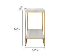 SJY Tavolino da Salotto Lato Piccolo tavolino Quadrato Divano Laterale Armadio Angolo TV Armadio Lato Tavolo Balcone Ferro Arte Fiore mensola Nordic Shelf Multifunzionale tavolino,Black
