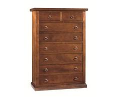 MOBILE CASSETTIERA LEGNO 6 + 2 CASSETTI ARTE POVERA VENETA COL NOCE