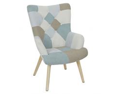 Toilinux.com Poltrona Helsinki Patchwork - Blu