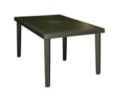 IGAP - Tavolo quadrato in polipropilene colore antracite S7090Y L90h74.5p90cm