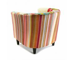 Versa 19500262 Poltrona, Cotone, Multicolore, 64x62x56 cm