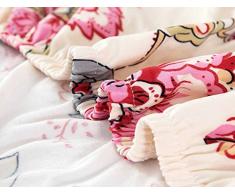 LINGJUN Colorful Cassa del Fiore Stampa Divano Lounge Copridivani Stretch Home Elastico Arms Hotel Mobili di Protezione (Fiore rosa, 2 posti 150-185cm)