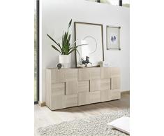 Arredocasagmb.it Mobile Contenitore 3 Ante Moderno Rovere Soggiorno Madia Buffet con sportelli Design Dame 05