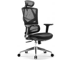 SIHOO Sedia Ufficio, Sedia da Gaming - Sedia Ergonomica Schienale Alto con Schienale Regolabile in Altezza, Bracciolo 3D, Supporto Lombare, Sedia Computer in Rete Traspirante
