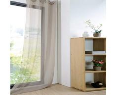 Caritex Tenda arredo Velata Monna 140x280 cm con Borchie R710 Lino