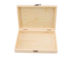 HOLPPO Humidor per Sigari in Legno,Sigaro Tavolo in Pino Resistente,Design Grande capacità con Coperchio Scatola per Sigari per Sigari di Calligrafia del tè