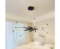 Moderno lampadario a LED Sputnik, lampada a sospensione industriale nero/oro, illuminazione da soffitto per interni, con 12 teste, per soggiorno, sala da pranzo, cucina, camera da letto