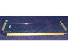 Croydex il Cheriton in cromo e legno di faggio Collection-Mensola da bagno in vetro