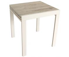 YELLOO Tavolo Bar Cucina 70x70 Allungabile Mod. SANREMO Rovere Beige Cucina Tavolino