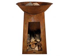 Braciere di design Cambridge Firebowl 100 cm stufa da terrazza XXL Braciere Braciere Braciere effetto ruggine giardino terrazza allaperto