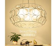 DGDH Tre moderno lampadario minimalista del pasto LED creativo sala da pranzo illuminazione singola testa corridoio bar lampadari in vetro,Come mostrato,Taglia unica