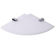 Mensola angolare da 150 mm con intaglio angolare: telefono, altoparlante, webcam, termostato, baby monitor (bianco)