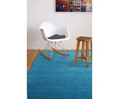 floor factory tappeto Gabbeh Karma blu turchese 200x290 cm fatto a mano di 100% lana vergine