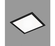 Briloner Leuchten - Pannello a LED, plafoniera a LED, lampada da soffitto, faretto a soffitto, 12 watt, 1.300 lumen, 4.000 Kelvin, bianco-nero, 295x295x55mm (LxPxH)