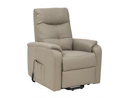 Finta Pelle CRIBEL Spike a Poltrona Relax Cappuccino