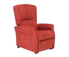 POLTRONE ITALIA Clotilde 2 motori Poltrona elettrica Alzapersona Roller System poltrone per anziani poltrona relax Rosso