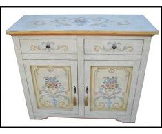 Lacommodemobili Credenza provenzale Classica Dipinta e Decorata a Mano