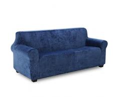 TIANSHU Copridivano 3 Posti in Velluto,Fodere Copridivani 1-Pezzo,Copridivani in Morbido Peluche di Velluto per Divano Fodere per mobili di Lusso alla Moda(3 Posti,Blu Scuro)