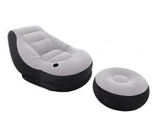 Intex-68564 Poltrona Lounge 99 x 130 x 76 cm, con Poggia Piedi 64 x 28 c, Tinta Unita, 33x12.4x36.8 cm, 68564NP