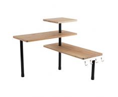 Totally Addict KB5843 - Scaffale Angolare Modulare a 3 Livelli, Marrone, 43 x 43 x 27 cm