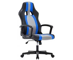 IntimaTe WM Heart Sedia Gaming Girevole, Poltrona da Scrivania di Finta Pelle PU,Sedie Ufficio Ergonomica, Altezza Regolabile, Blu